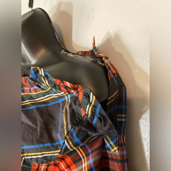 J Crew plaid high low blouse - Picture 4 of 7